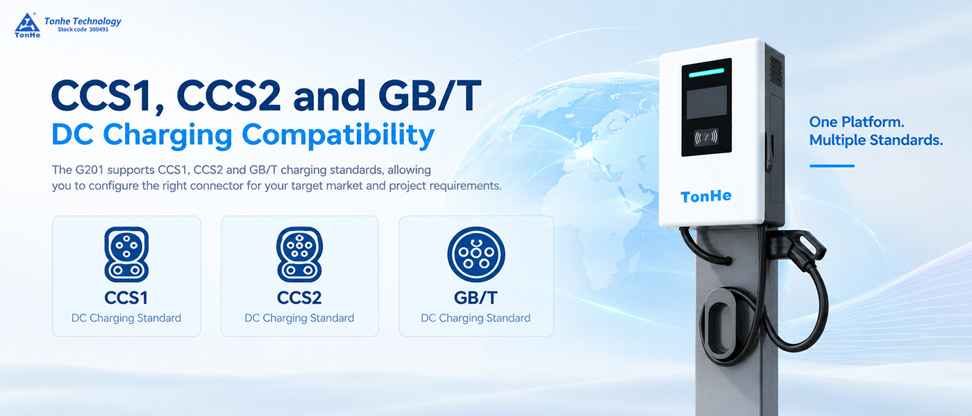 CCS1 CCS2 and GB/T compatible G201 DC Wallbox Charger